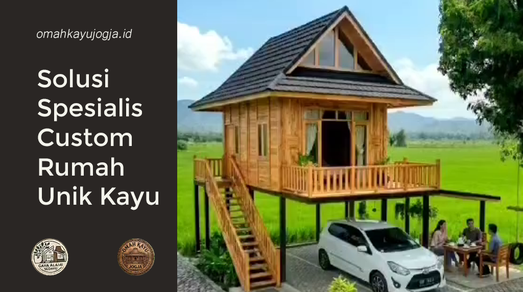 Rumah kayu rustik natural